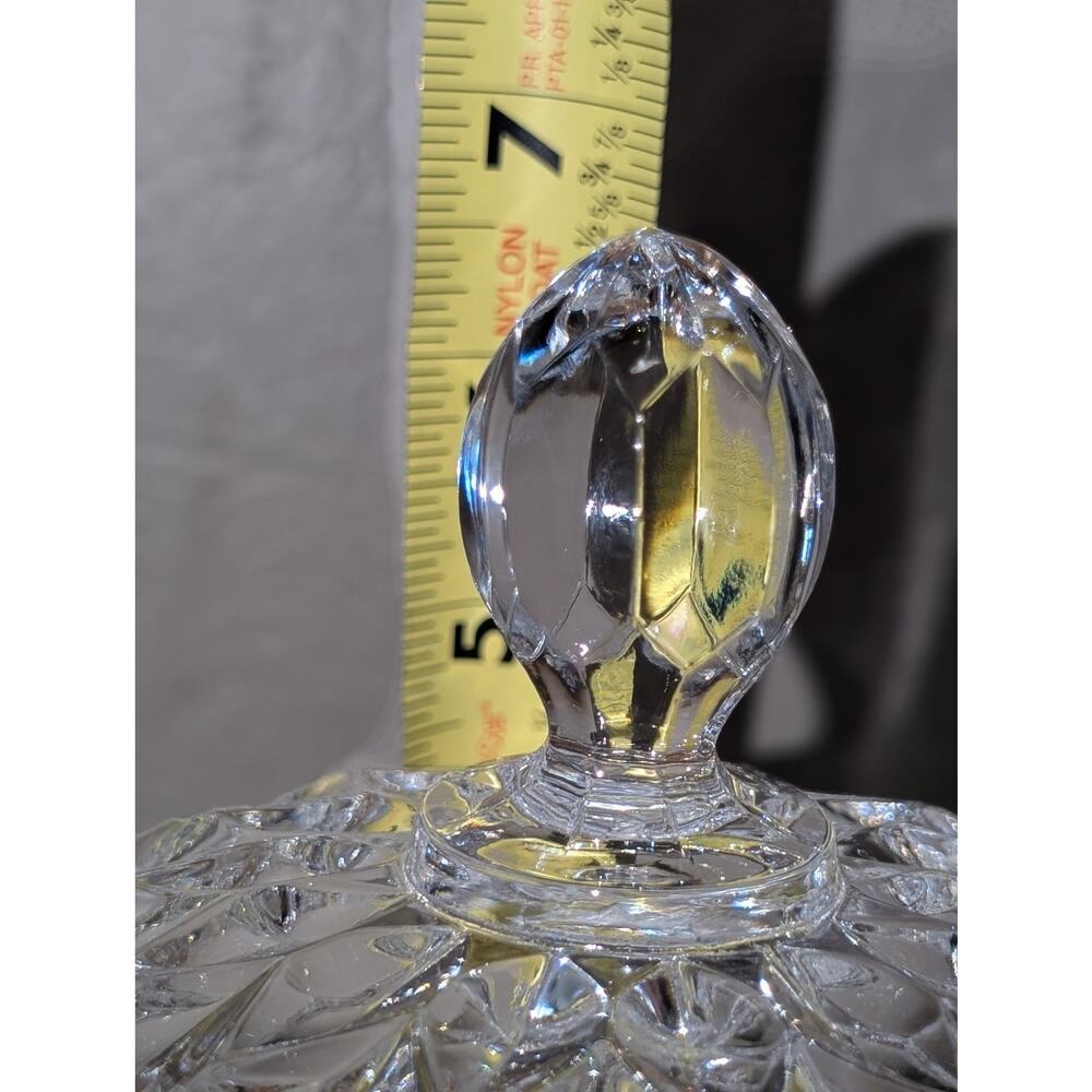 Vintage Wallace Silver Plate Pedestal Crystal Lidded Candy Dish USA Made - Picture 8 of 8